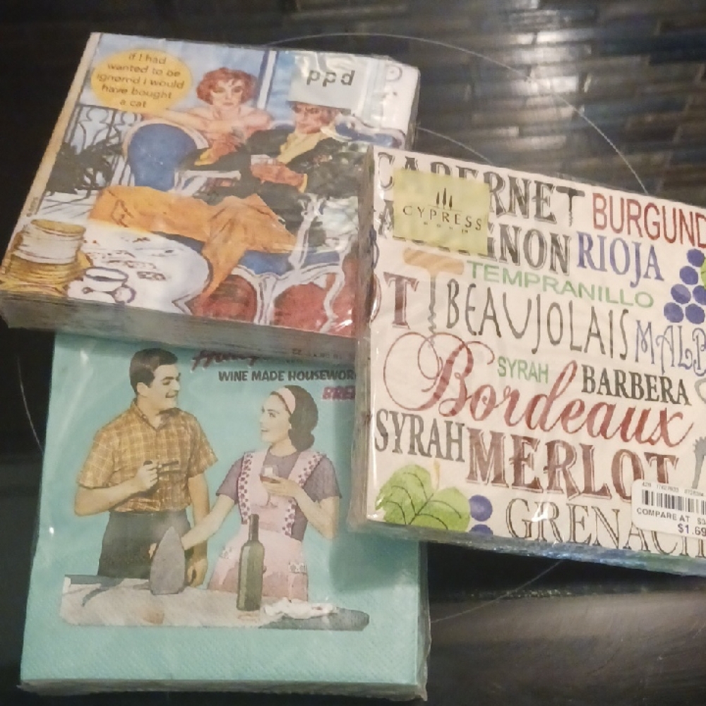 Lot Of 3 Cocktail Napkin Sets